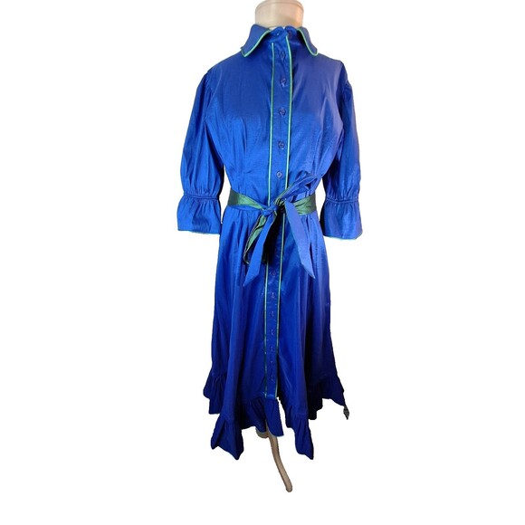 LAKE LADY Carol Maxi Dress Sz XL with Reversible Hem Holiday Derby Party Formal - Picture 7 of 16